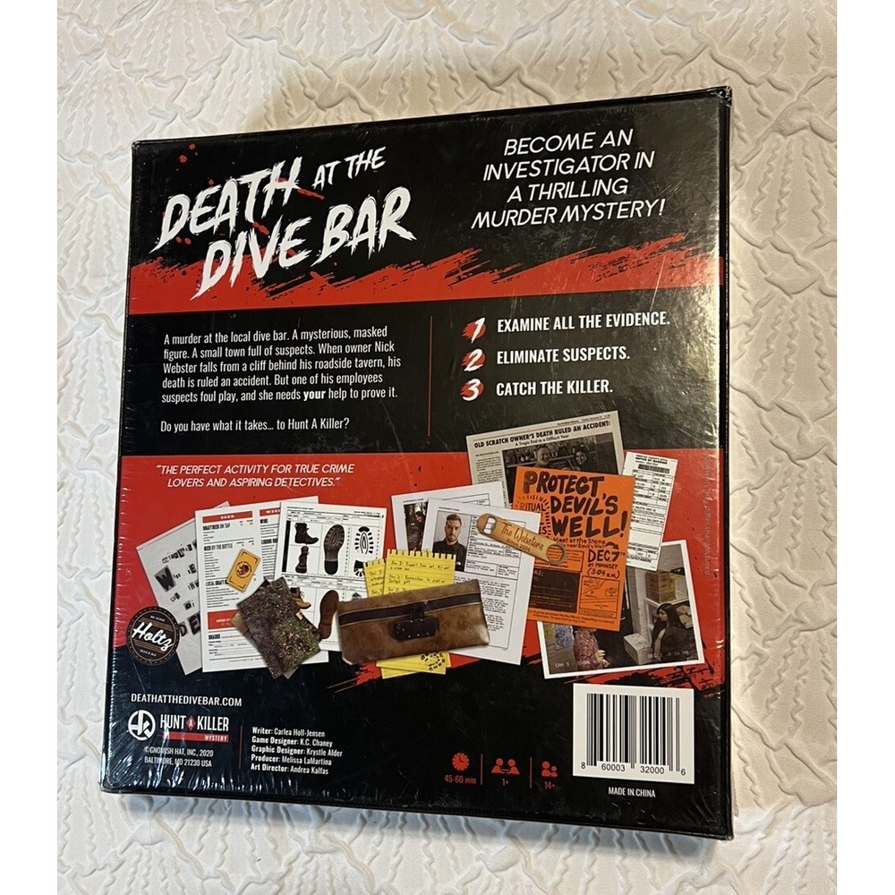 Hunt A Killer Murder Mystery Death At The Dive Bar Board Game BRAND NEW SEALED - Picture 2 of 3